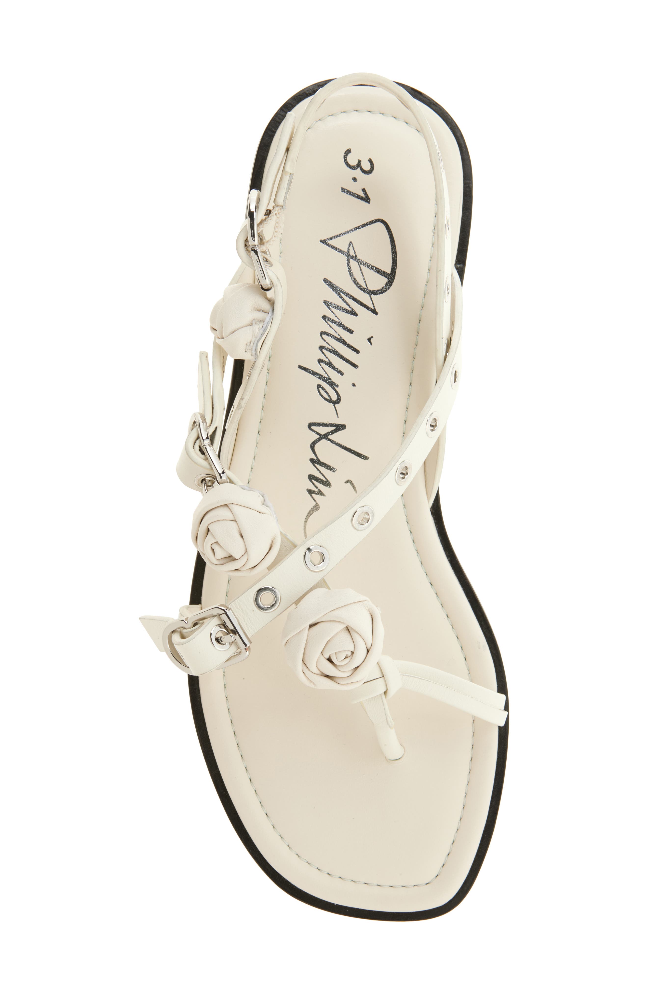 3.1 Phillip Lim Rivet Strappy Sandal, Alternate, color, Antique White