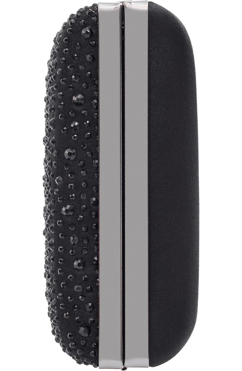 LADY COUTURE Rhinestone Clutch, Alternate, color, Black