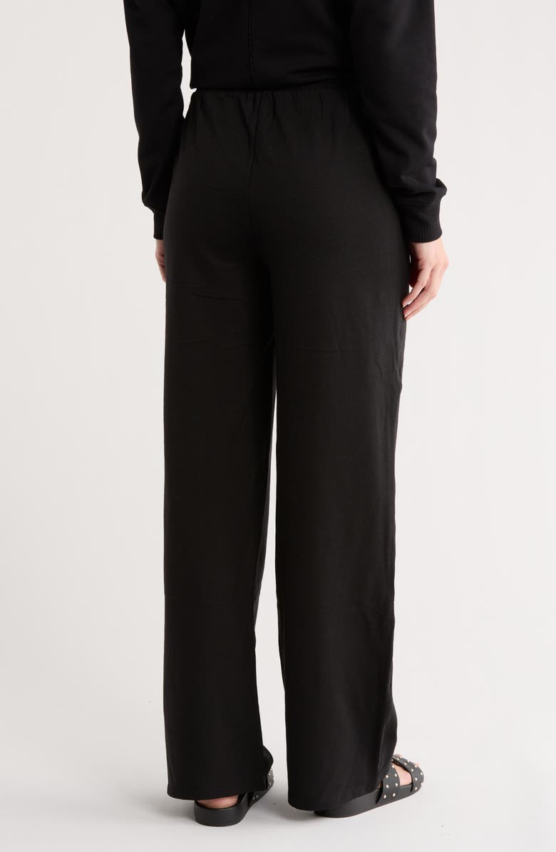 Splendid Velvet Trim Pants, Alternate, color, Black