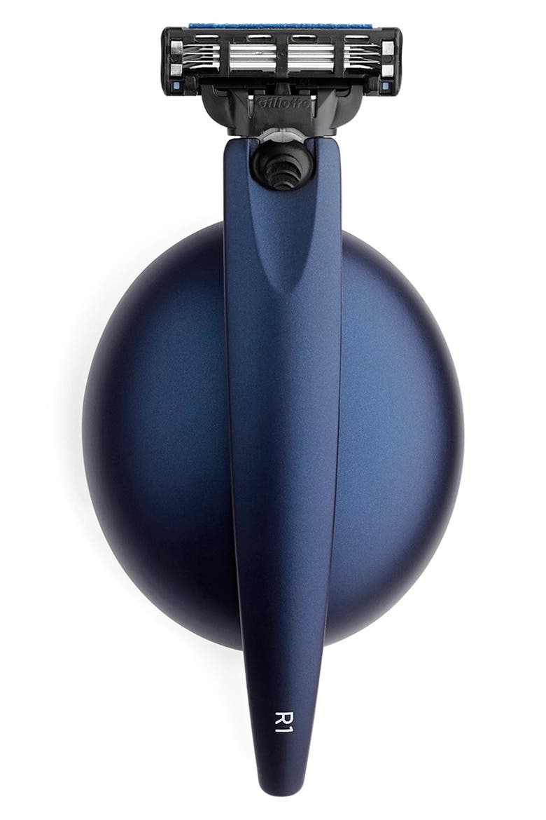 R1 Matte Razor and Stand Set, Alternate, color, BLUE