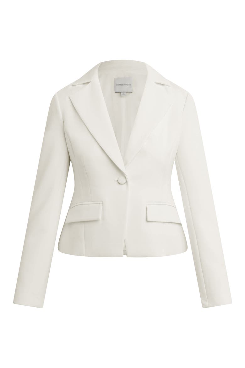 The Favorite Cropped Blazer, Alternate, color, PEARL