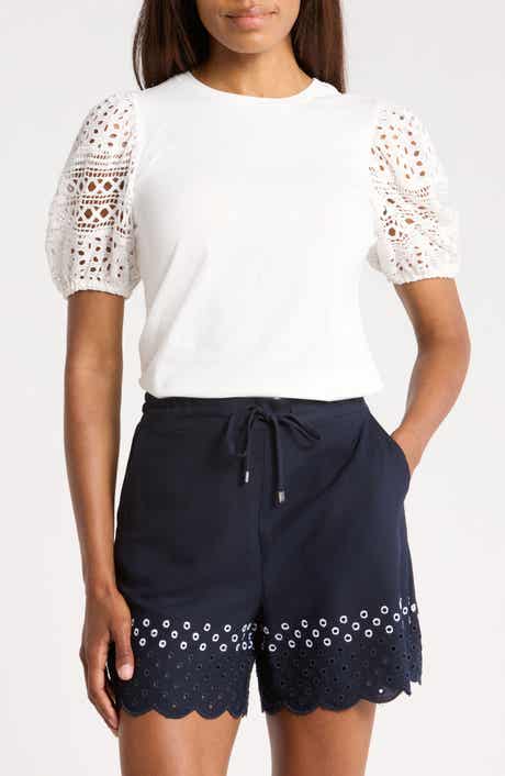 Eyelet Puff Sleeve Top