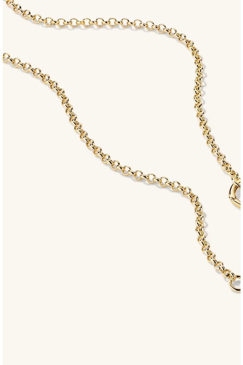 Rolo Chain Charm Necklace, Alternate, color, Yellow Gold