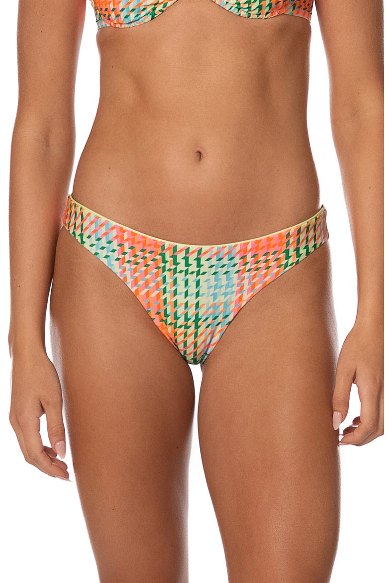 Dreamy Grid Iconic Reversible Bikini Bottoms, Main, color, OPEN GREEN