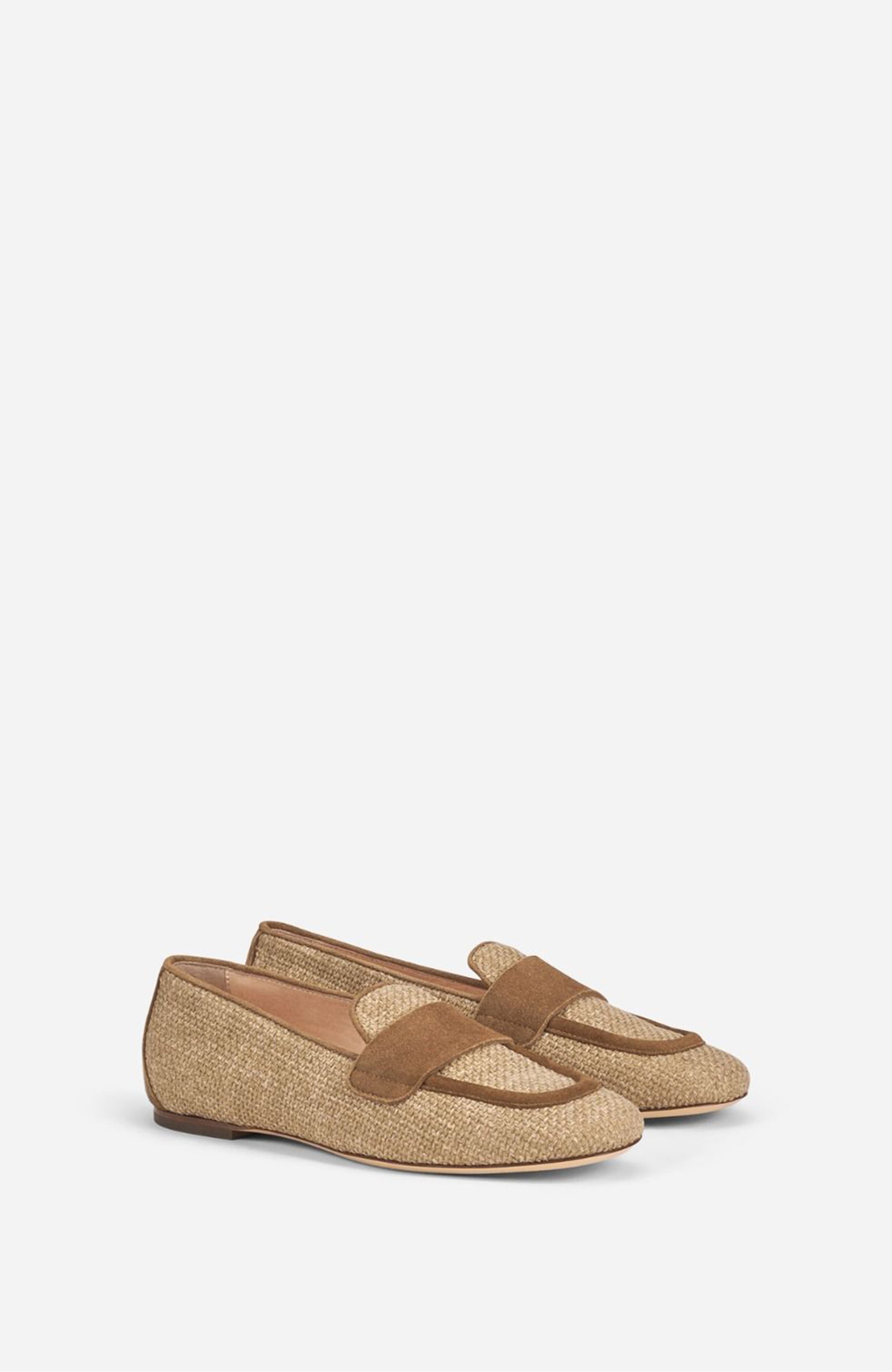 AGL Sheryl Raffia Moccasin, Alternate, color, Brown Knit Fabric