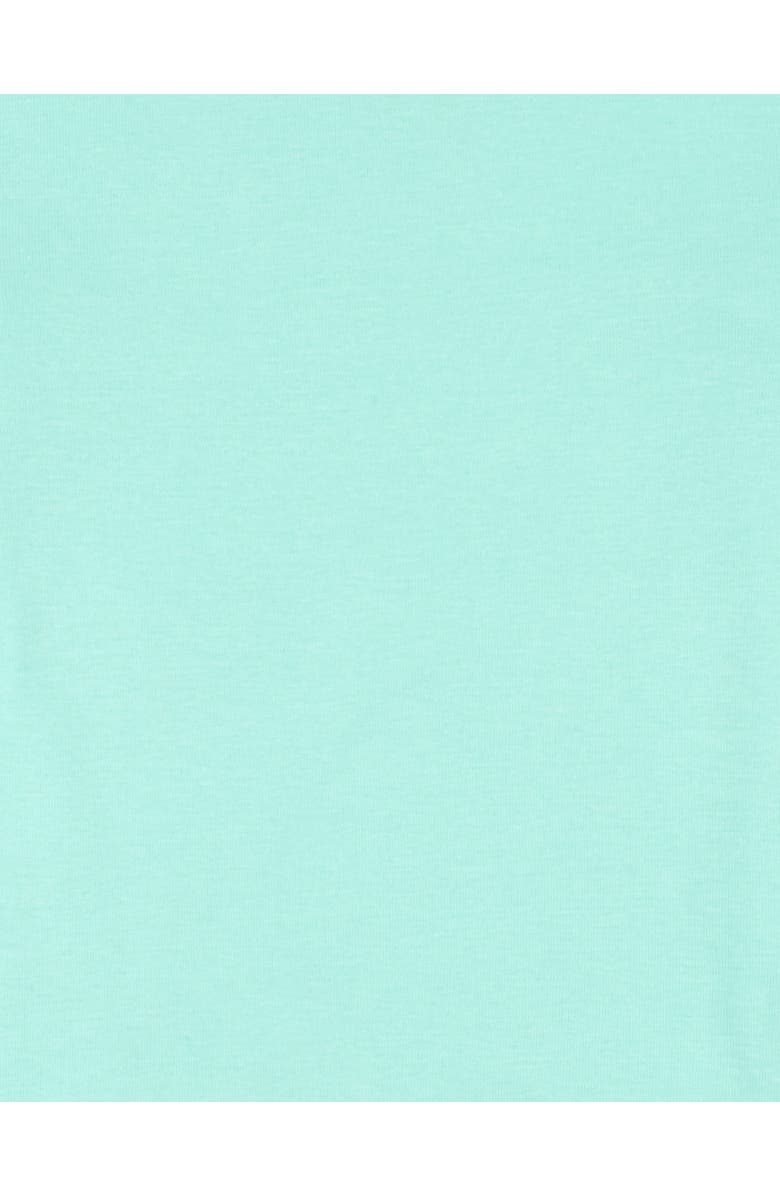 Leveret Kids Long Sleeve T-Shirt, 100% Cotton, Solid Colors, Alternate, color, Aqua