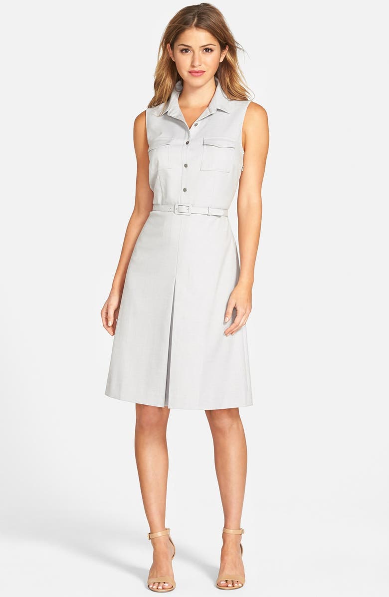 Halogen<sup>®</sup> Belted Sleeveless Shirtdress, Main, color, 
