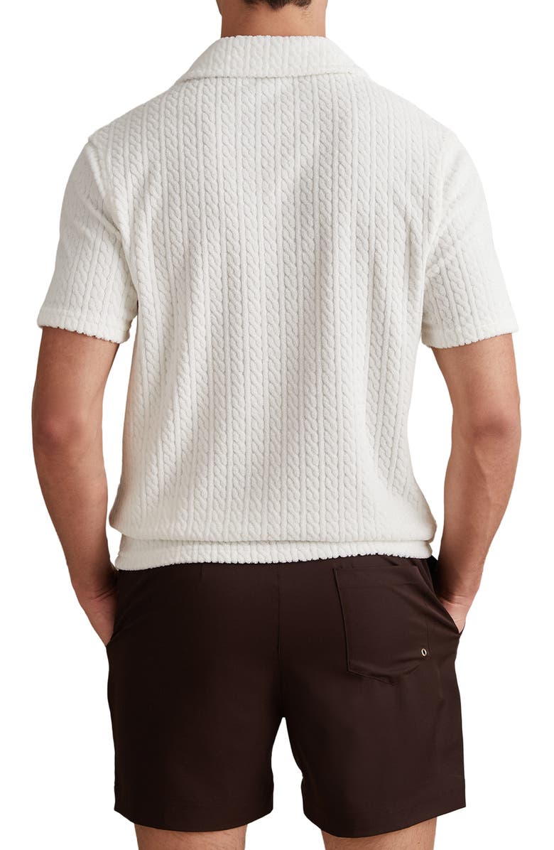 Reiss Cuba Cable Terry Cloth Polo, Alternate, color, 