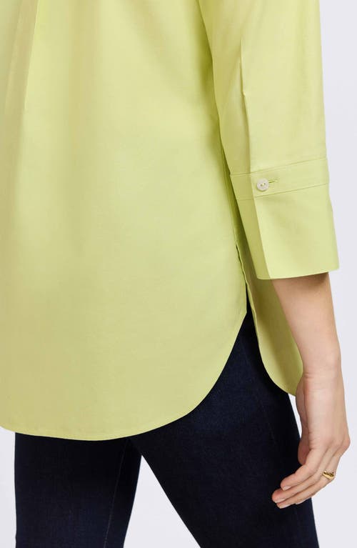Foxcroft Madison Popover Cotton Oxford Shirt In Pistachio