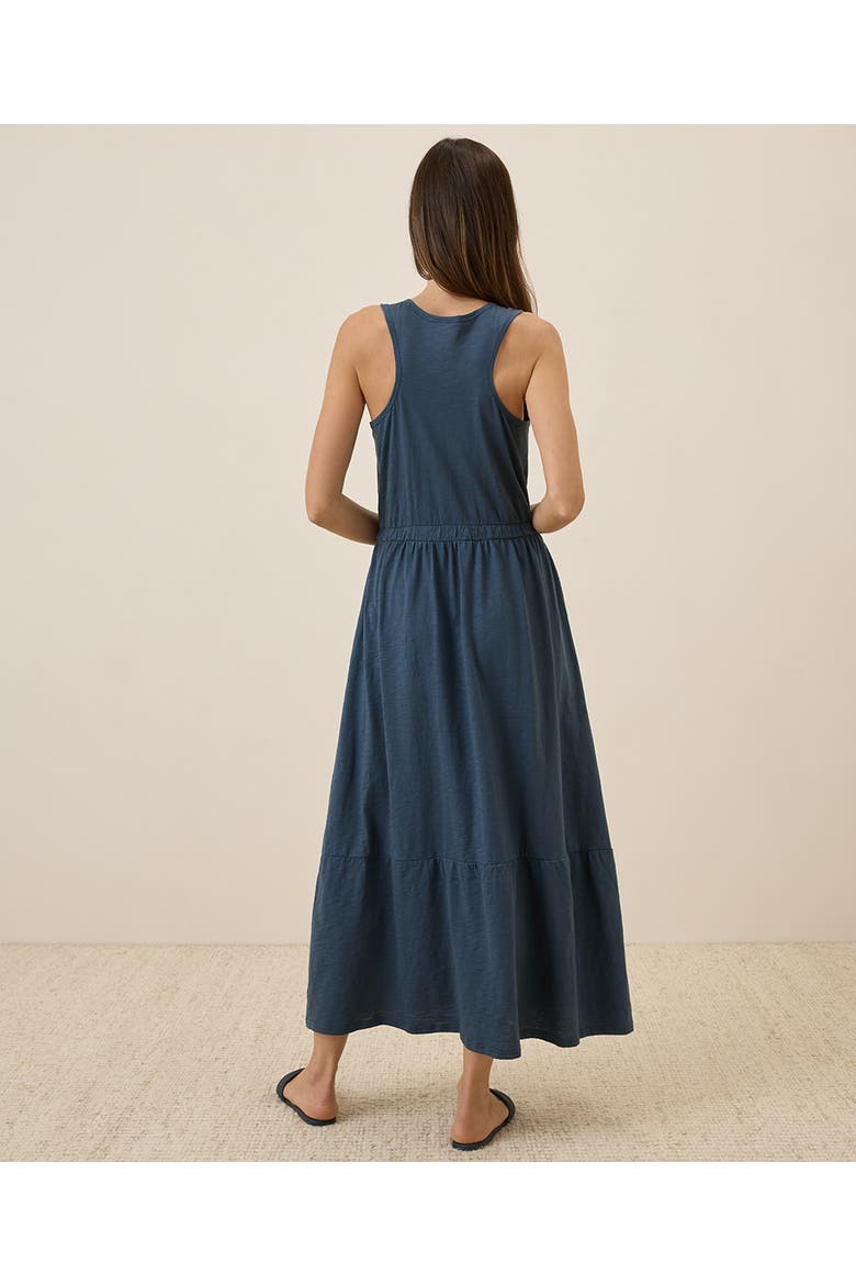 Organic Cotton Relaxed Slub Tank Maxi Dress, Alternate, color, French Navy