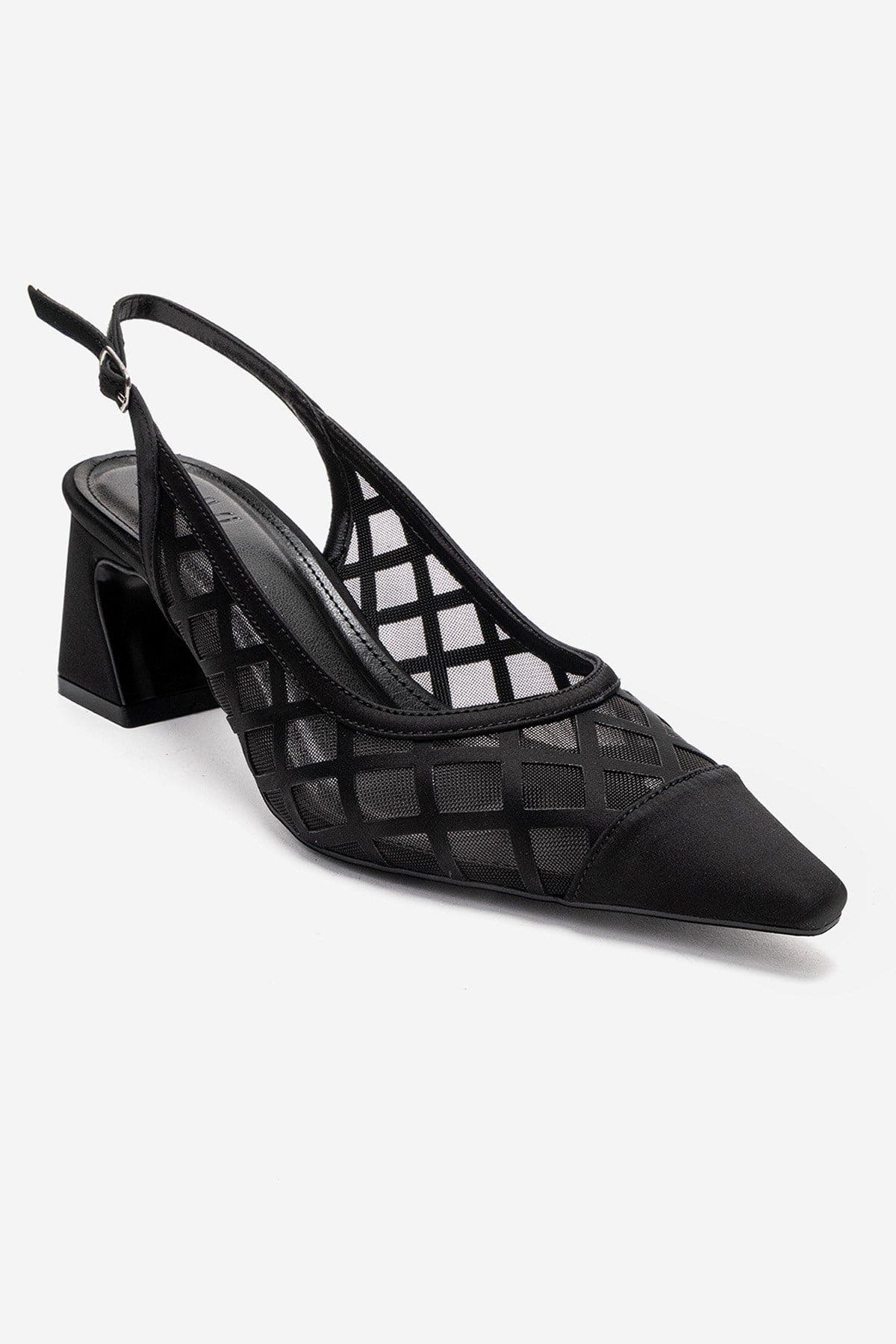 Prologue Shoes Alveron Block Heel Mesh Pump, Alternate, color, Black