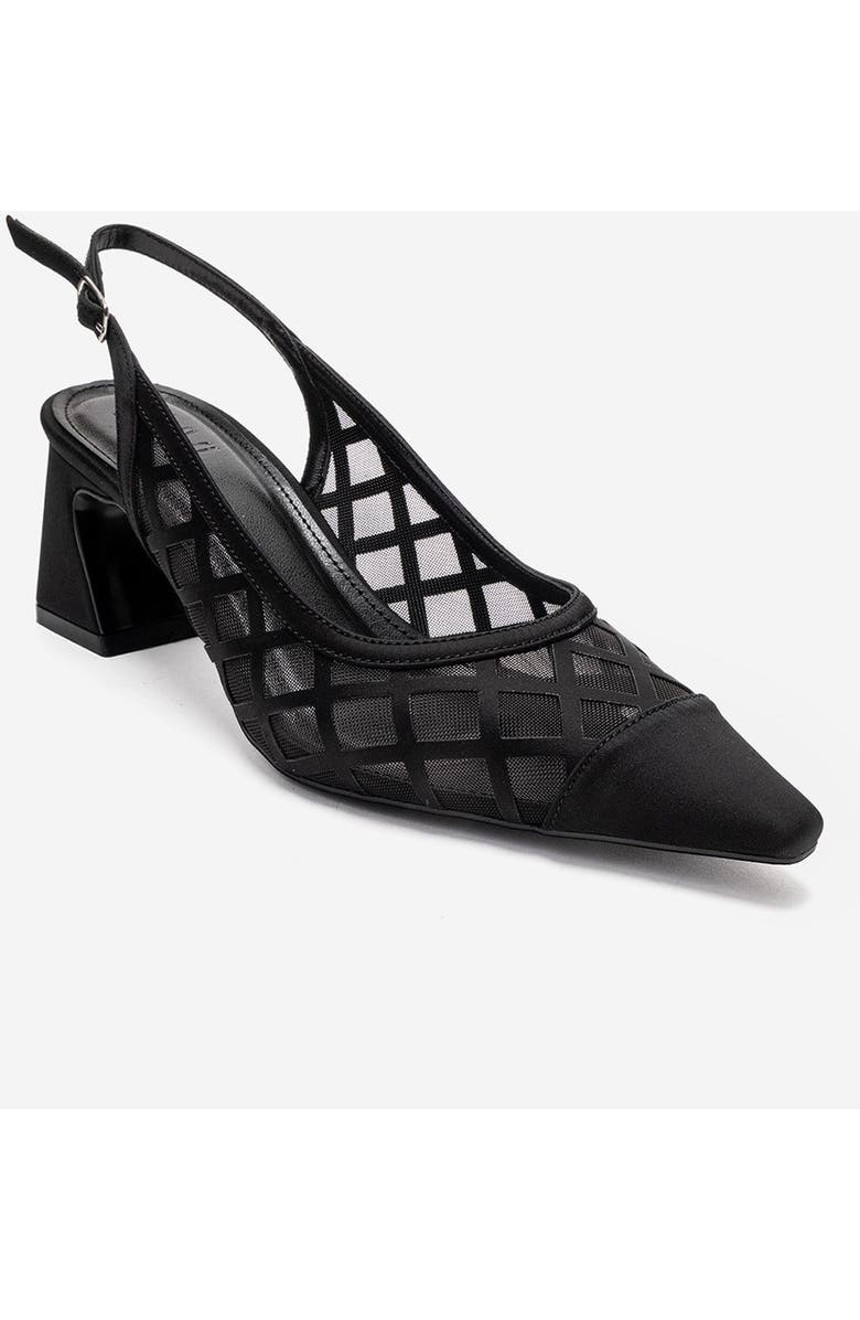 Prologue Shoes Alveron Block Heel Mesh Pump, Alternate, color, Black