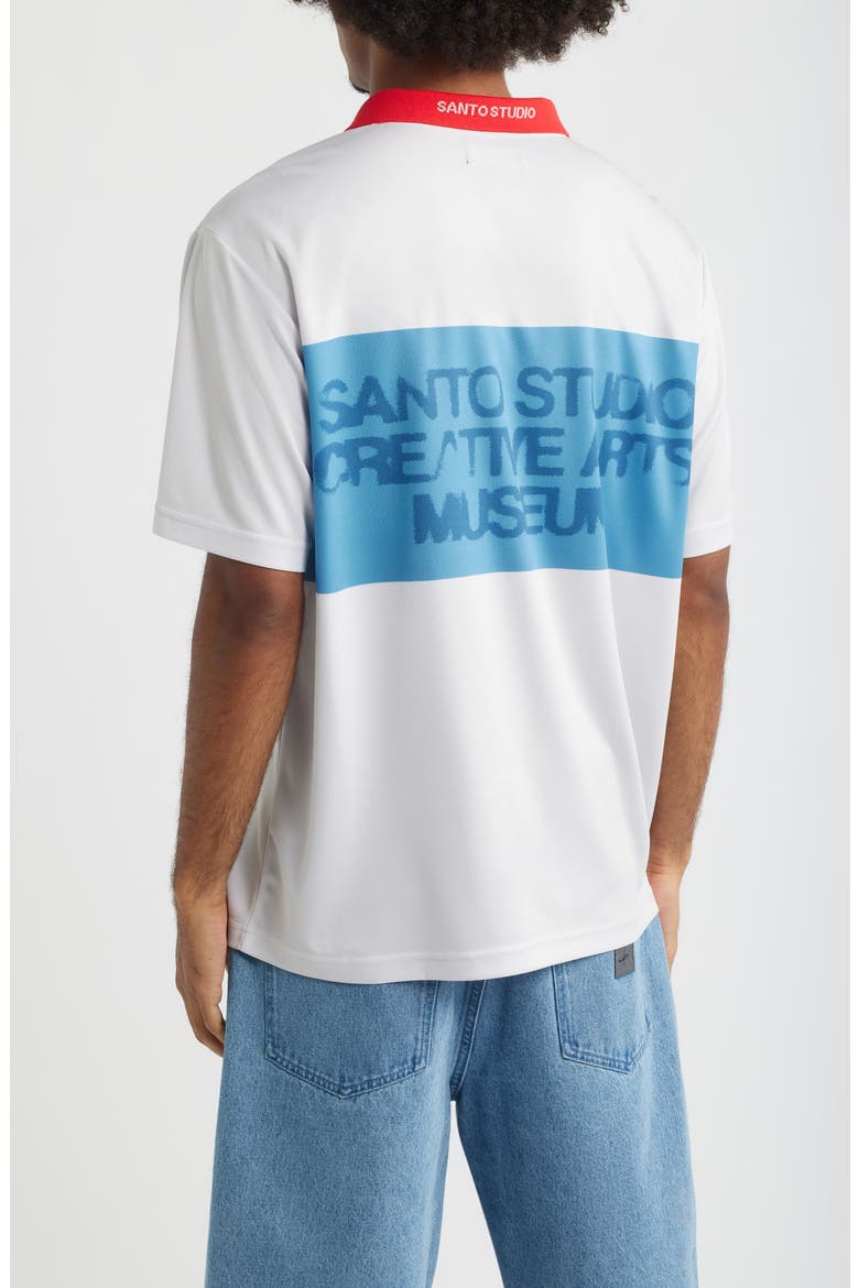 Banded Sando Johnny Collar Short Sleeve Club Jersey, Alternate, color, CONCRETE WHITE