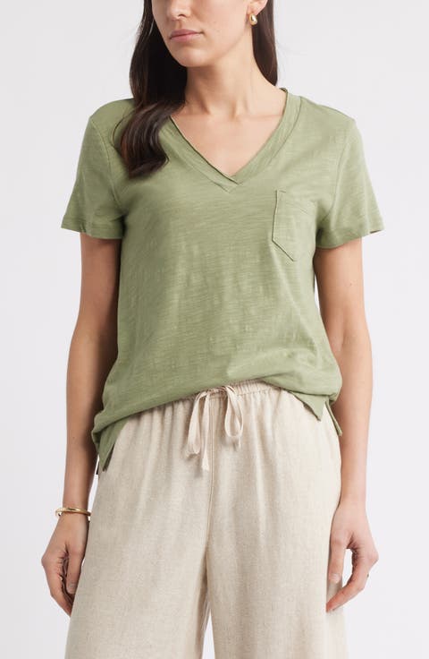Cotton & Modal V-Neck T-Shirt