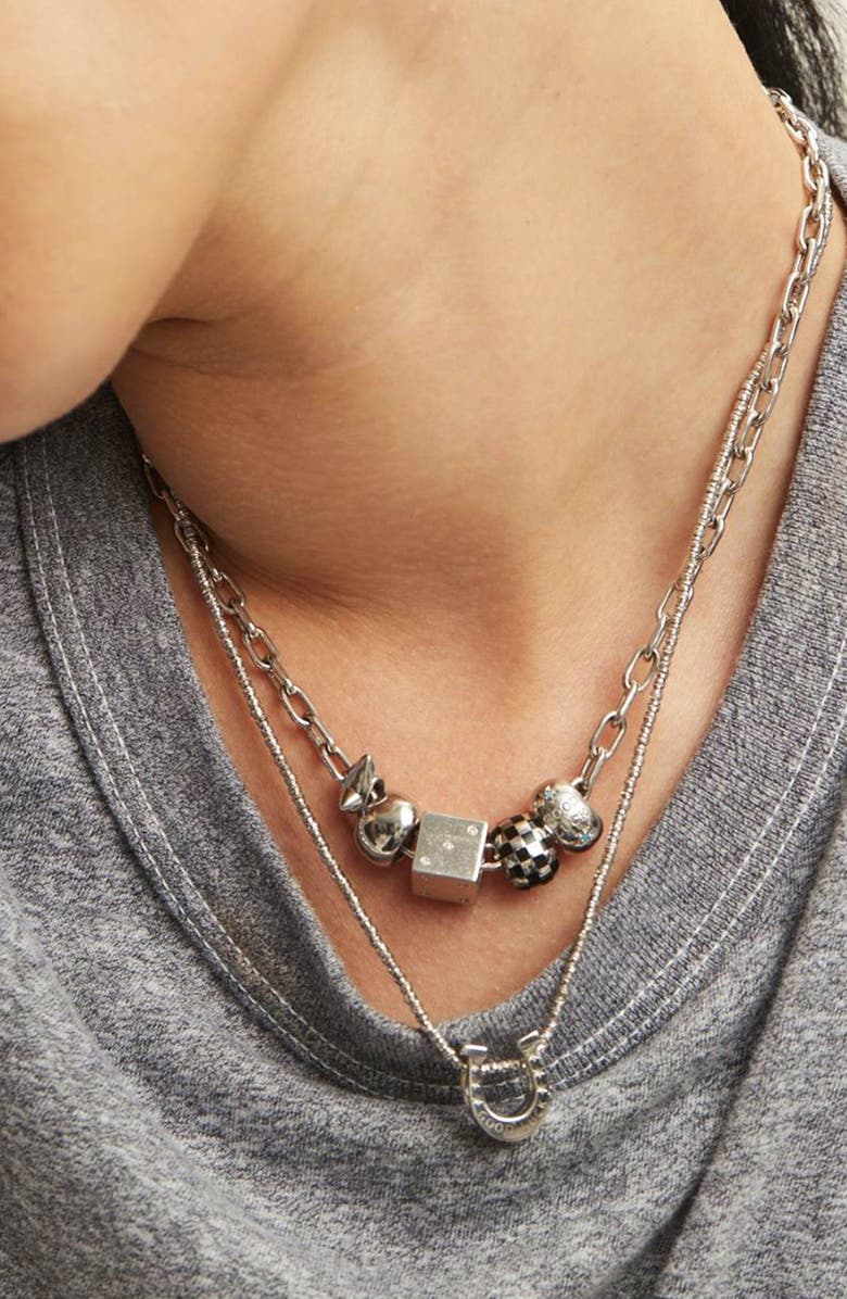 Adina Reyter Good Luck Horseshoe Charm, Alternate, color, Sterling Silver