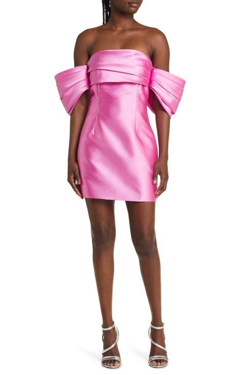 Off the Shoulder Puff Sleeve Minidress