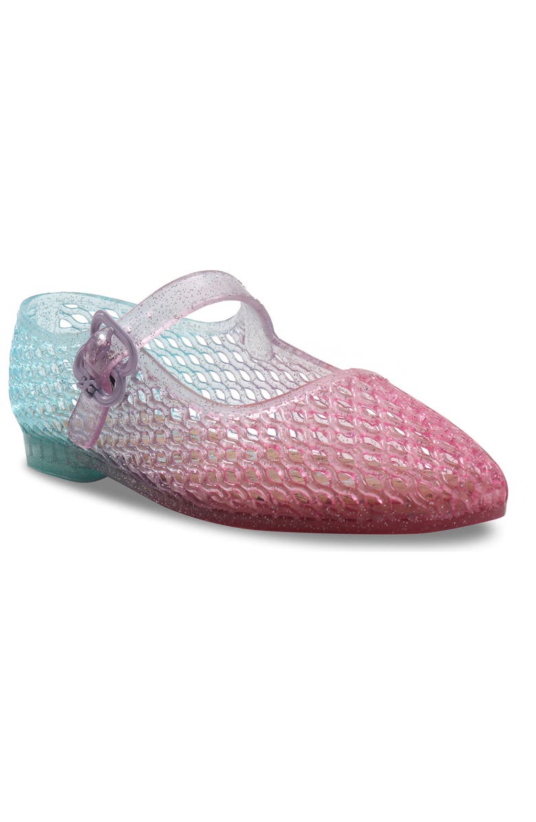 Esquire Kids' Quinn Jelly Mary Jane Flat, Main, color, Ombre Glitter