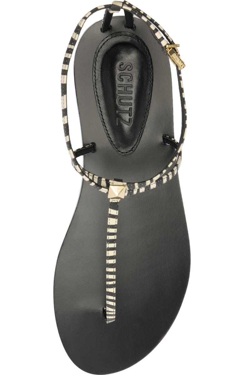 Schutz Ester Strappy Sandal, Alternate, color, Zebra