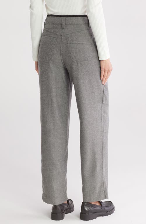 Shop Democracy Relaxed Utility Straight Leg Pants In Heather Grey