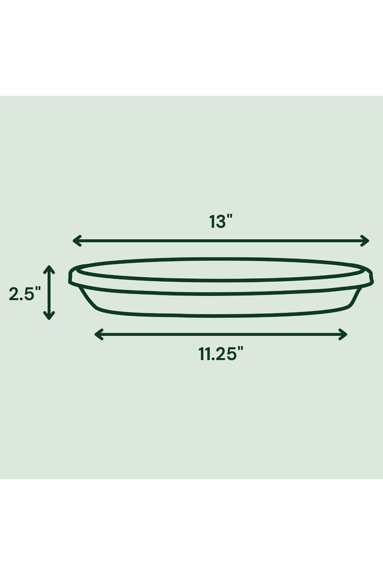 Terra 13 Inch Resin Saucer, Pebble Stone Beige, Alternate, color, Beige