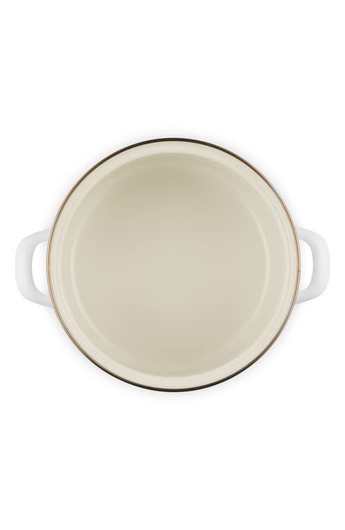 Le Creuset The Traditional Enameled Stainless Steel Petite Stockpot In White