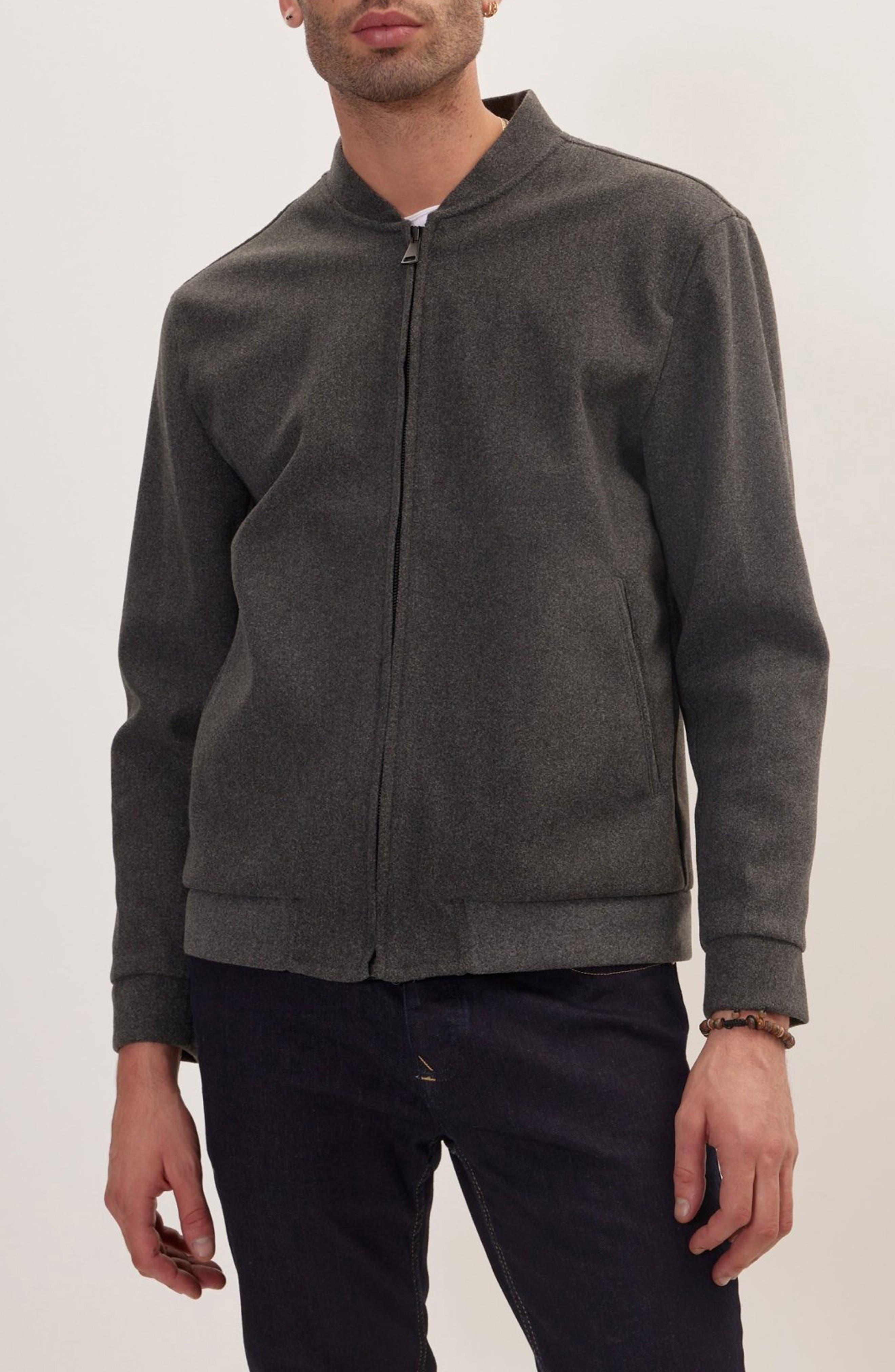 RELAXED UNLINED VARSITY ZIPPER