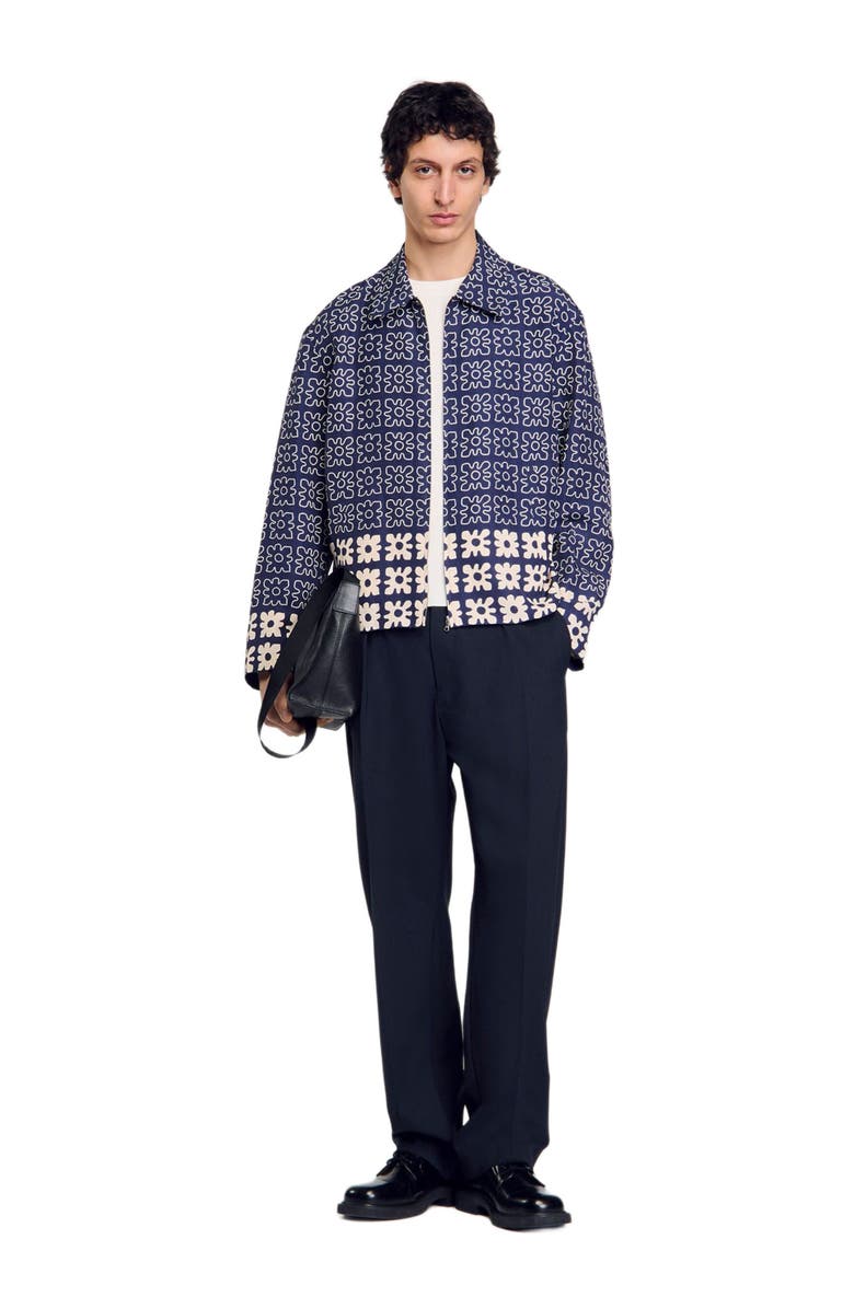 SANDRO Jacket with floral motif, Alternate, color, 