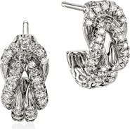 John Hardy Love Knot Earrings, Sterling Silver, Diamonds