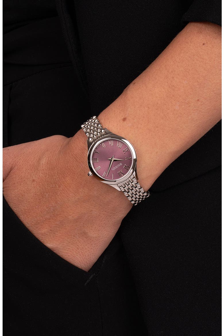 Beleganza Bracelet Watch, 32mm, Alternate, color, PURPLE STAINLESS STEEL