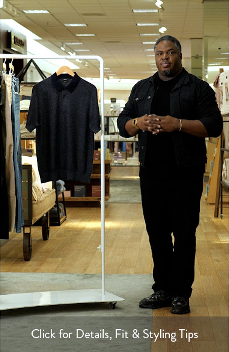 Geometric Jacquard Polo Sweater, sales video thumbnail