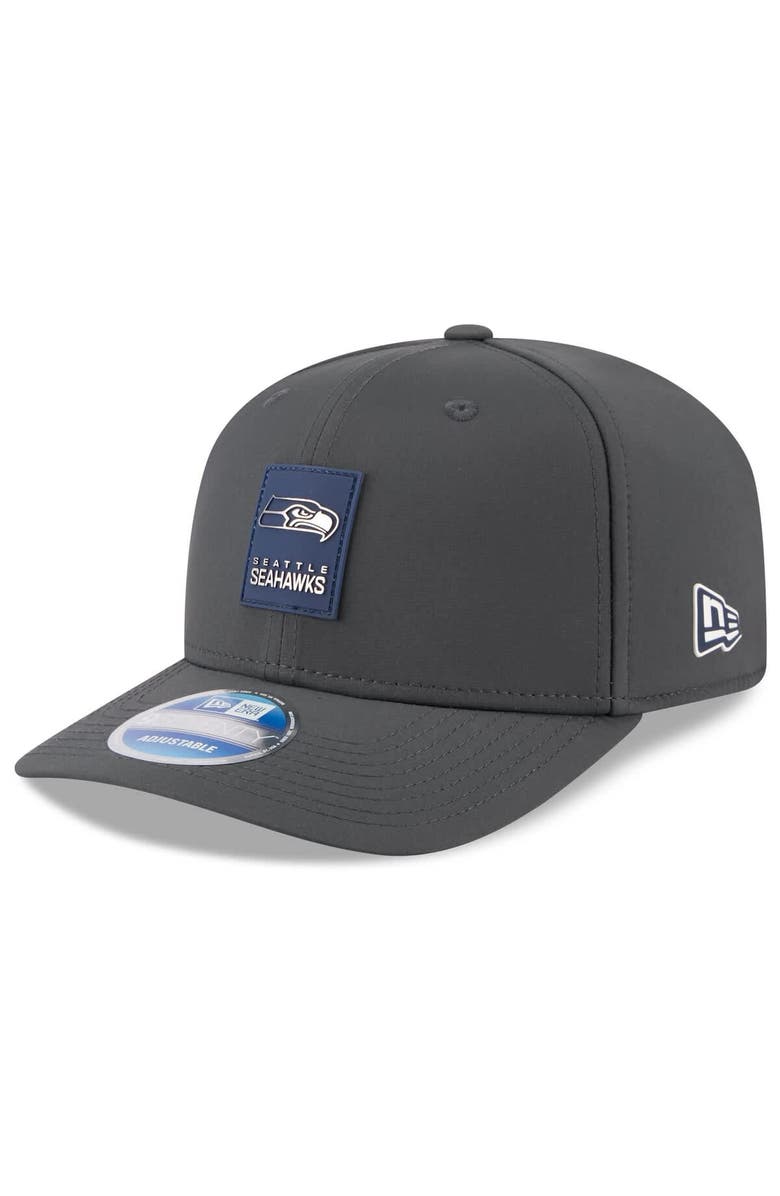 New Era Men's New Era Charcoal Seattle Seahawks 2025 Sideline Cold Weather 9SEVENTY Adjustable Hat, Main, color, Charcoal