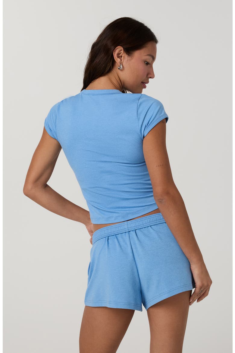 Halo Baby Tee, Alternate, color, OASIS BLUE HEATHER