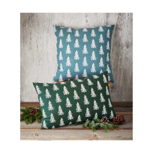Tag Wilde Pine Tree Lumbar Pillow Christmas Green Cotton Throw In Green