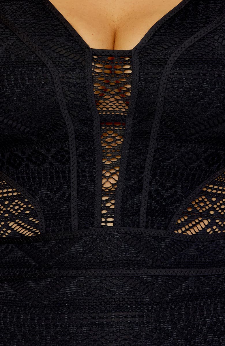 Becca Etc. Color Play One-Piece Swimsuit, Alternate, color, Black