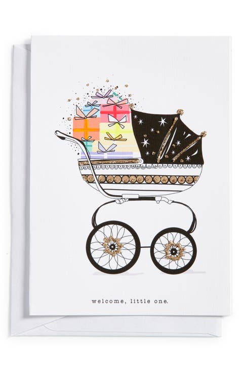 Welcome Little One Stroller Greeting Card