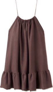 MANGO Gathered Halter Neck Mini Dress