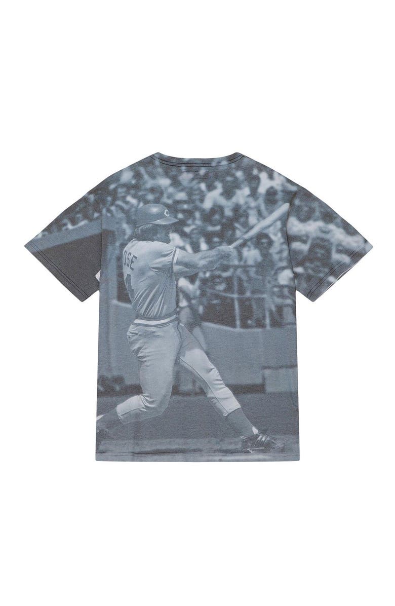 Mitchell & Ness Men's Mitchell & Ness Pete Rose Cincinnati Reds Cooperstown Collection Highlight Sublimated Player Graphic T-Shirt, Alternate, color, White