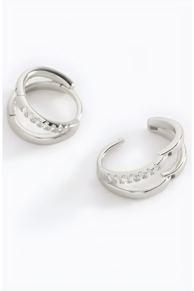 The Luna Double Huggies, Alternate, color, Silver