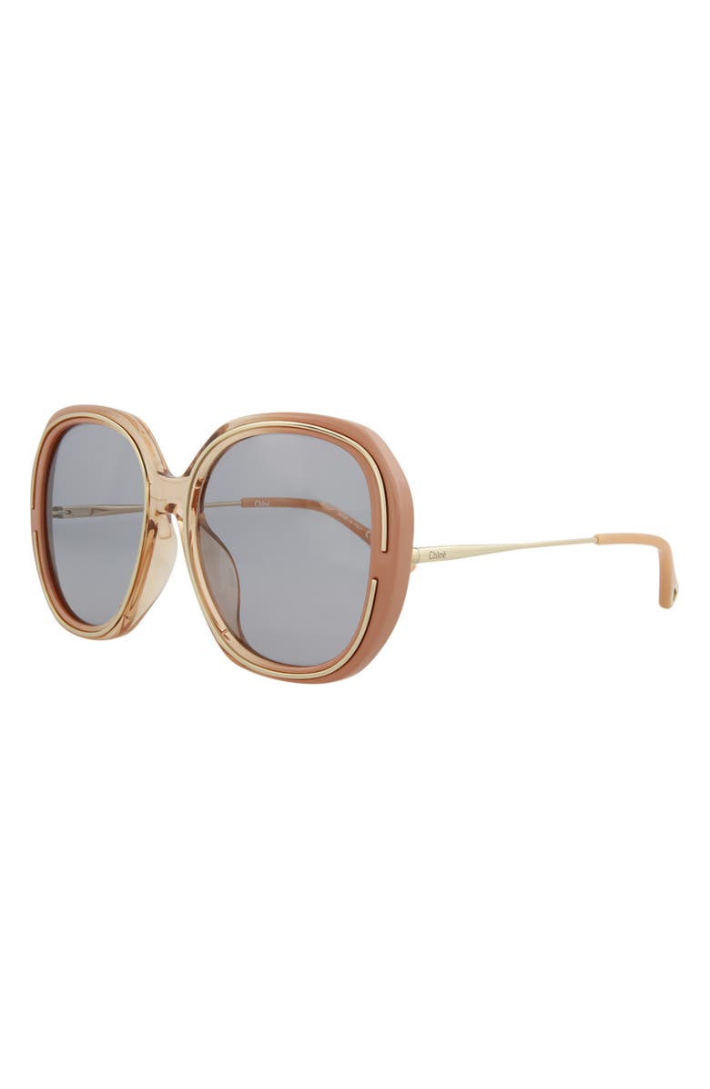 Chloé 57mm Round Sunglasses, Alternate, color,
