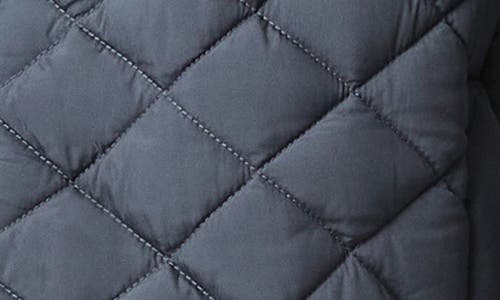 Bernardo Mixed Media Quilted Faux Fur Jacket In Gray
