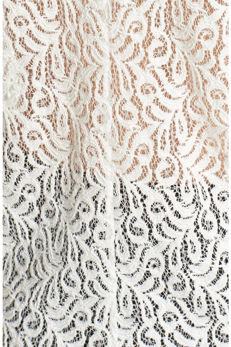 Velvet Bow Lace Top, Alternate, color, ECRU