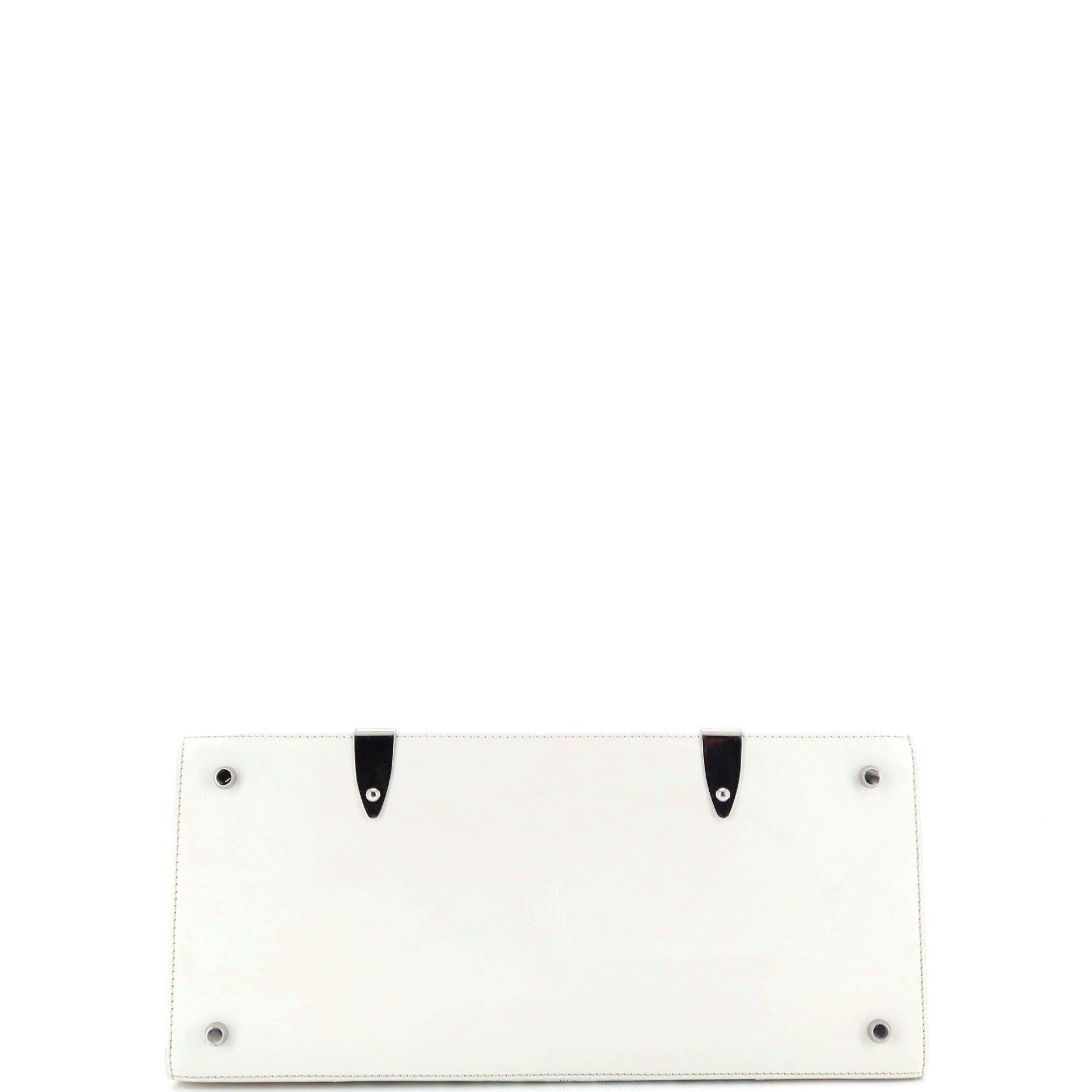 Saigon Top Handle Bag Coated Canvas with Leather MM, Alternate, color, White