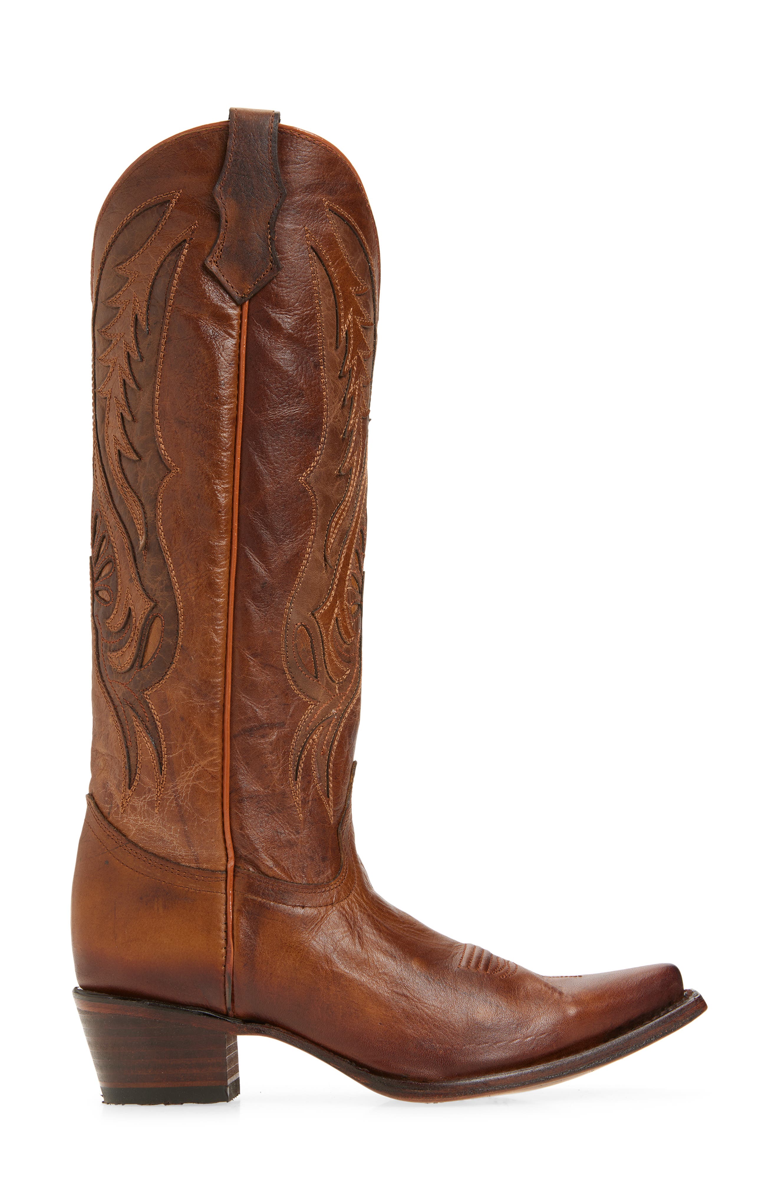 CIRCLE G Embroidered Knee High Western Boot, Alternate, color, Bronze