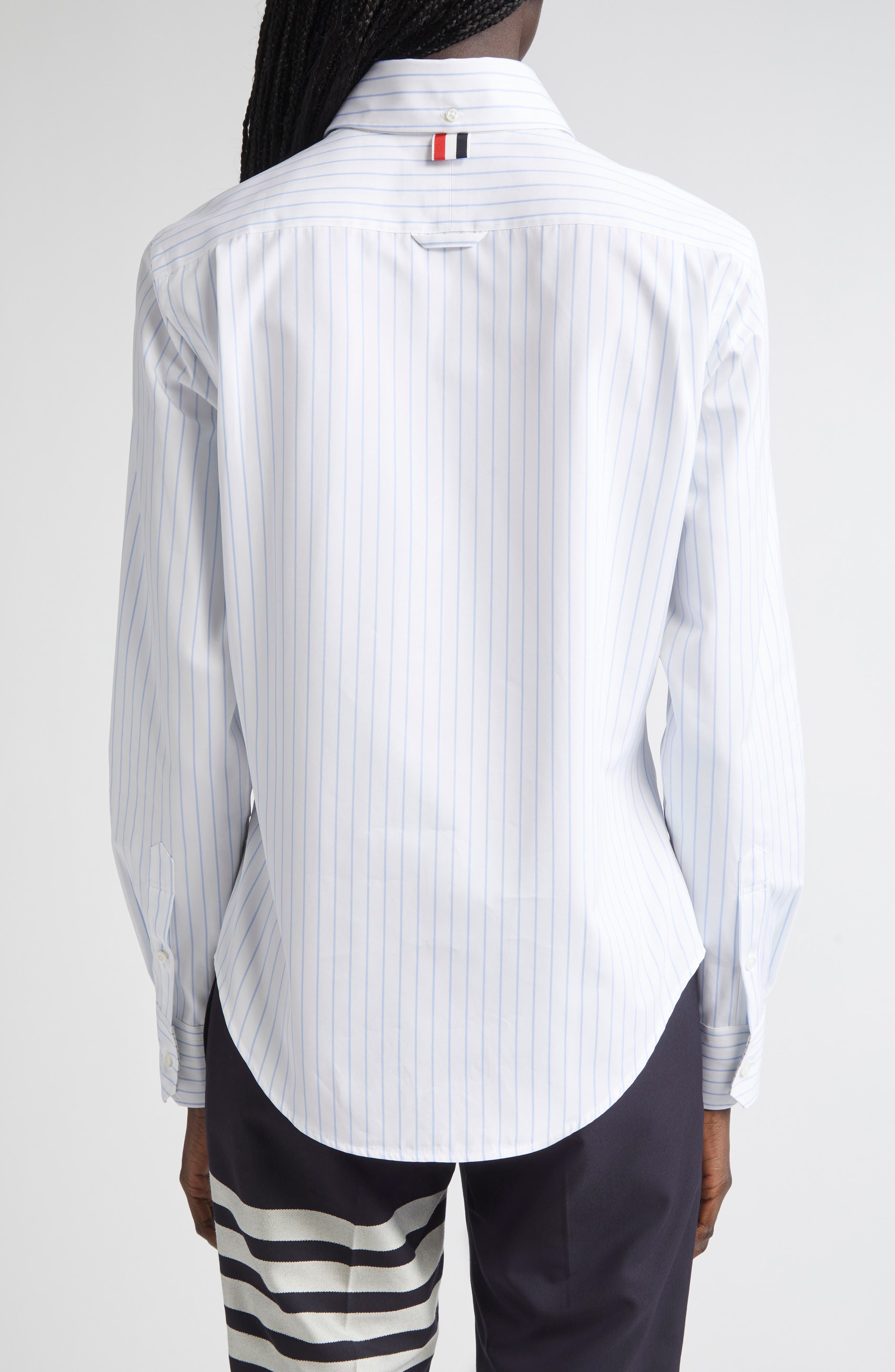 Classic Stripe Cotton Button-Up Shirt - image 2