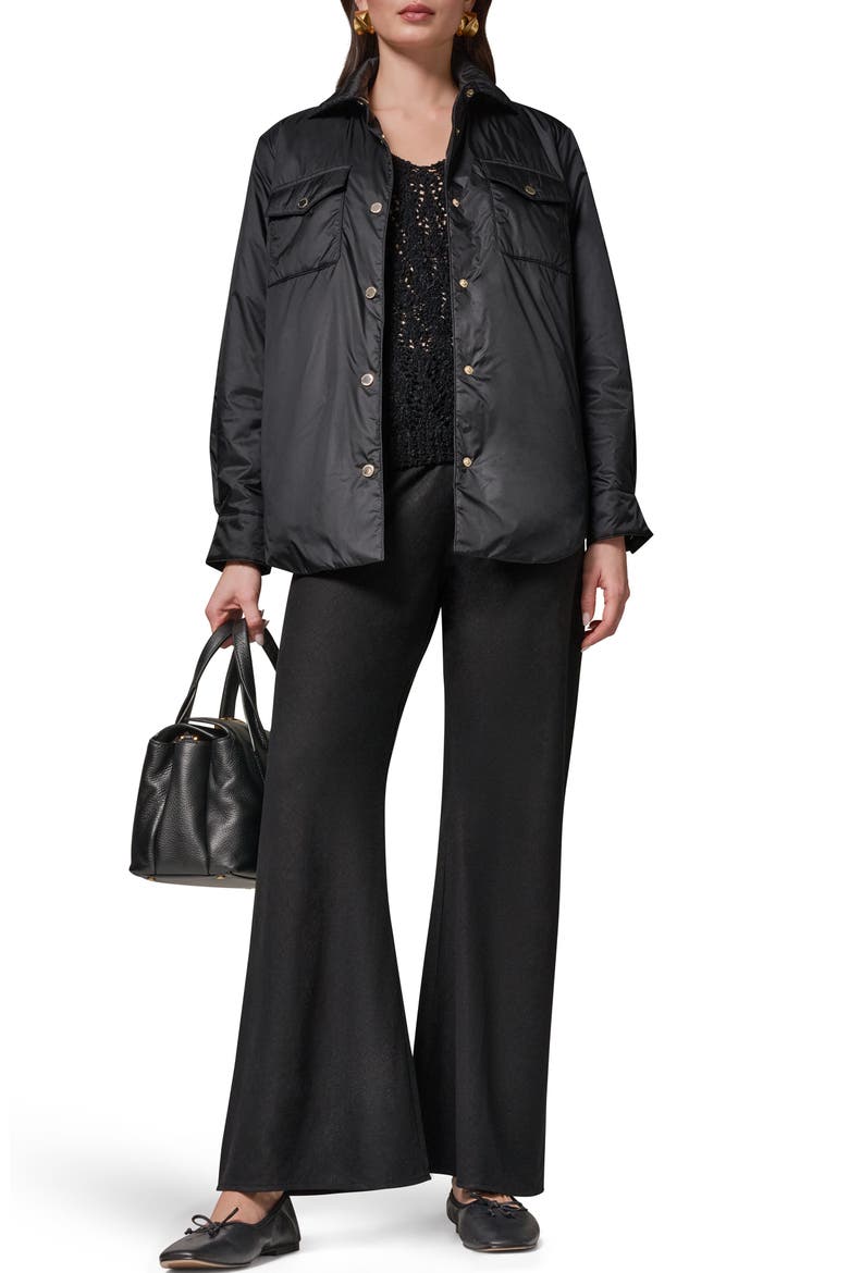 Snap Front Shirt Jacket, Alternate, color, BLACK