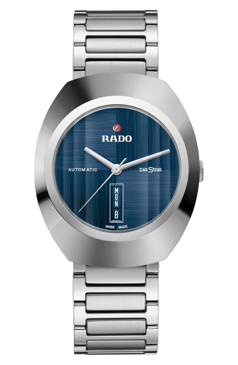 RADO DiaStar Original Automatic Bracelet Watch, 38mm, Main, color, Blue