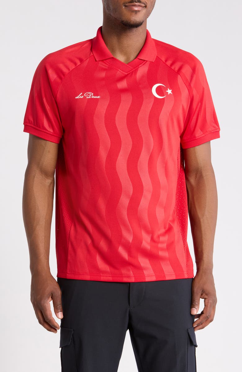 Les Deux Turkey Football Jersey, Main, color, Racing Red