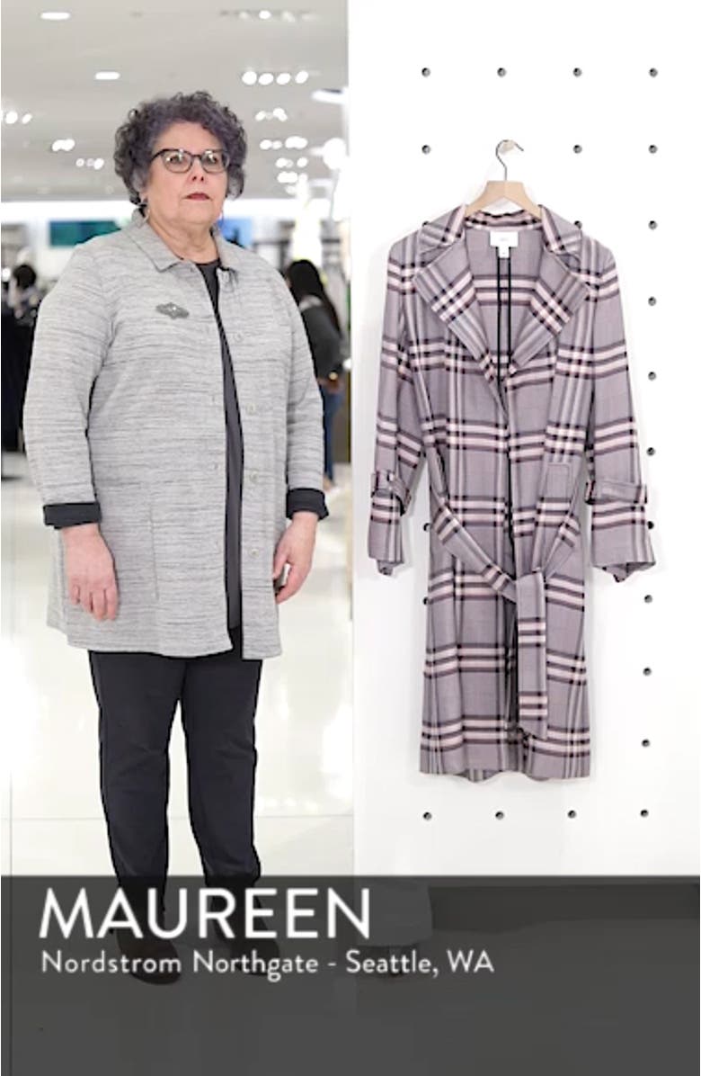 Bold Plaid Trench Coat, sales video thumbnail