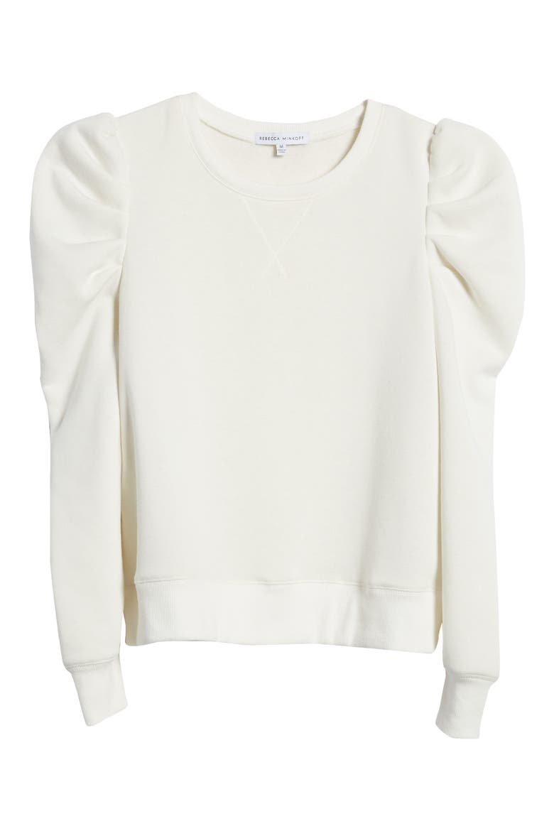 Janine Puff Sleeve Sweatshirt, Alternate, color, ECRU