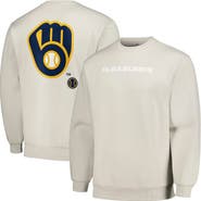 PLEASURES Men's PLEASURES Gray Milwaukee Brewers Ballpark Pullover Sweatshirt